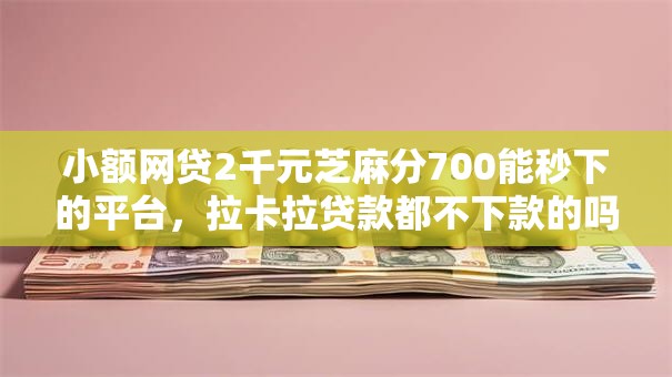 小额网贷2千元芝麻分700能秒下的平台,拉卡拉贷款都不下款的吗的7个平台介绍 小额网贷2千元芝麻分700能秒下的平台,拉卡拉贷款都不下款的吗的7个平台介绍