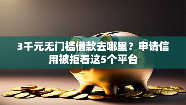 3千元无门槛借款去哪里？申请信用被拒看这5个平台