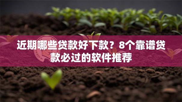 近期哪些贷款好下款？8个靠谱贷款必过的软件推荐