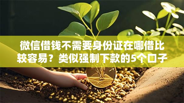 微信借钱不需要身份证在哪借比较容易？类似强制下款的5个口子参考
