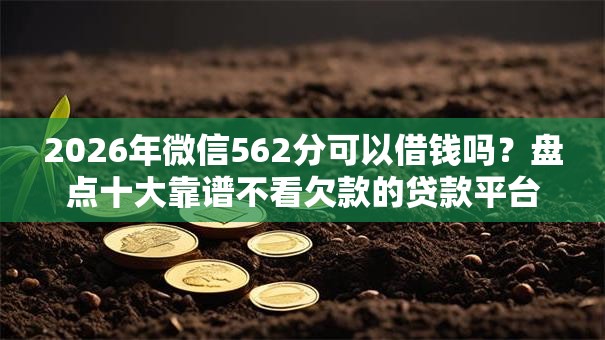 2026年微信562分可以借钱吗？盘点十大靠谱不看欠款的贷款平台