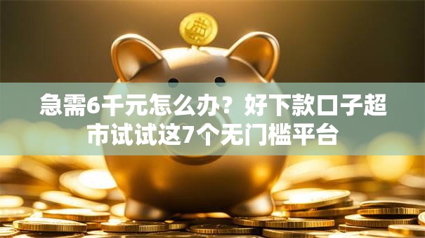 急需6千元怎么办？好下款口子超市试试这7个无门槛平台