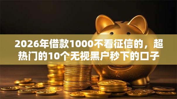2026年借款1000不看征信的，超热门的10个无视黑户秒下的口子推荐