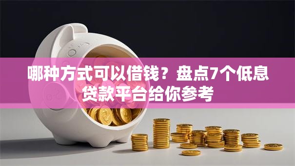哪种方式可以借钱？盘点7个低息贷款平台给你参考