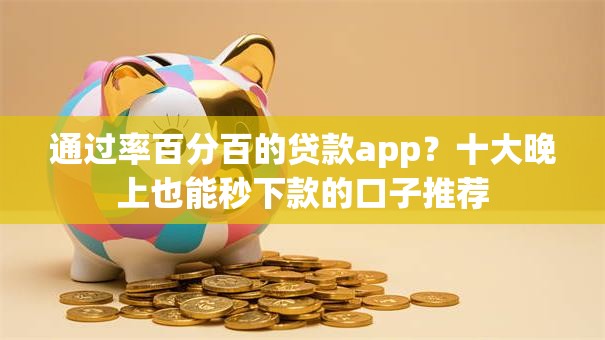 通过率百分百的贷款app？十大晚上也能秒下款的口子推荐