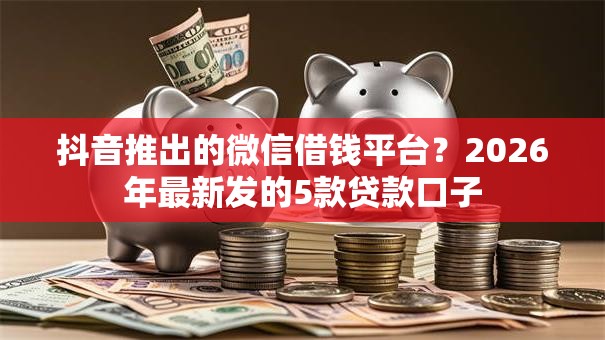 抖音推出的微信借钱平台？2026年最新发的5款贷款口子