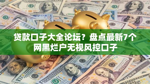 贷款口子大全论坛？盘点最新7个网黑烂户无视风控口子