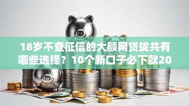18岁不查征信的大额网贷拢共有哪些选择？10个新口子必下款2025不查征信详解