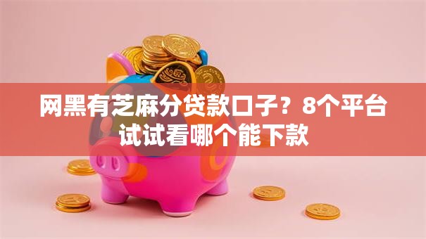网黑有芝麻分贷款口子？8个平台试试看哪个能下款