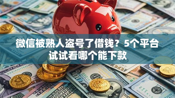 微信被熟人盗号了借钱？5个平台试试看哪个能下款