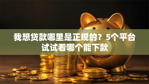 我想贷款哪里是正规的?5个平台试试看哪个能下款 我想贷款哪里是正规的?5个平台试试看哪个能下款