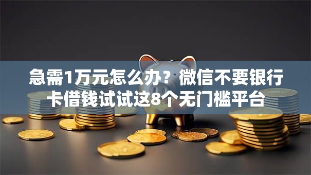 急需1万元怎么办?微信不要银行卡借钱试试这8个无门槛平台 急需1万元怎么办?微信不要银行卡借钱试试这8个无门槛平台