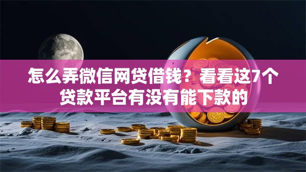 怎么弄微信网贷借钱?看看这7个贷款平台有没有能下款的 怎么弄微信网贷借钱?看看这7个贷款平台有没有能下款的