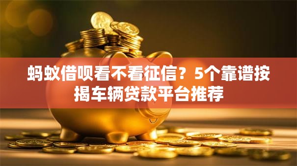蚂蚁借呗看不看征信？5个靠谱按揭车辆贷款平台推荐