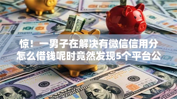 惊！一男子在解决有微信信用分怎么借钱呢时竟然发现5个平台公司贷款，事后分享了出来