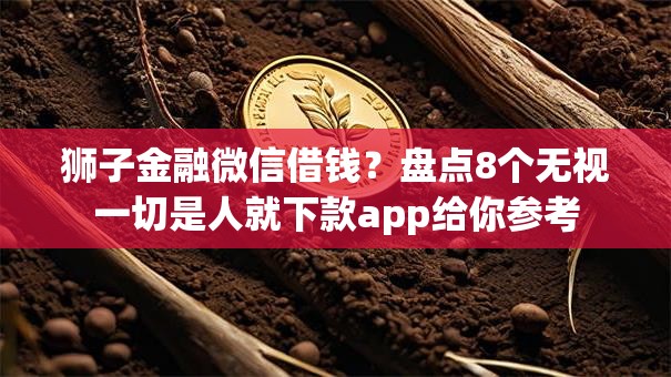狮子金融微信借钱？盘点8个无视一切是人就下款app给你参考