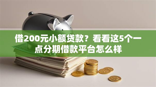 借200元小额贷款?看看这5个一点分期借款平台怎么样 借200元小额贷款?看看这5个一点分期借款平台怎么样