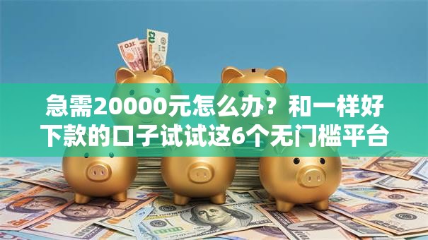 急需20000元怎么办？和一样好下款的口子试试这6个无门槛平台