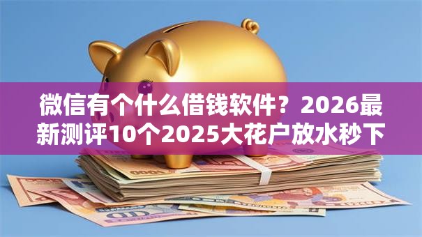 微信有个什么借钱软件？2026最新测评10个2025大花户放水秒下款的口子