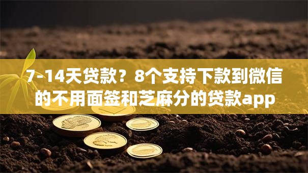 7-14天贷款？8个支持下款到微信的不用面签和芝麻分的贷款app