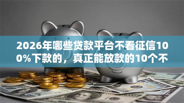 2026年哪些贷款平台不看征信100%下款的，真正能放款的10个不看征信贷款平台推荐