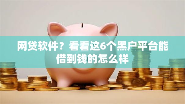 网贷软件？看看这6个黑户平台能借到钱的怎么样