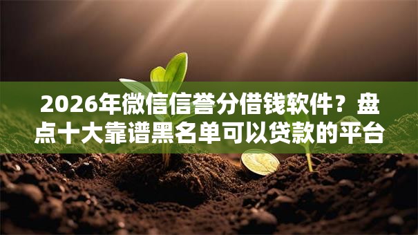 2026年微信信誉分借钱软件？盘点十大靠谱黑名单可以贷款的平台