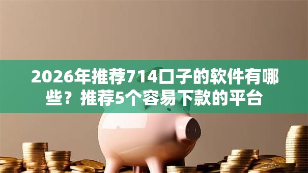 2026年推荐714口子的软件有哪些？推荐5个容易下款的平台