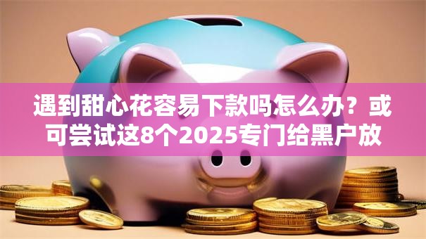 遇到甜心花容易下款吗怎么办？或可尝试这8个2025专门给黑户放款的平台