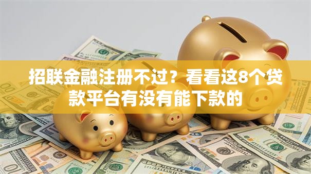 招联金融注册不过？看看这8个贷款平台有没有能下款的