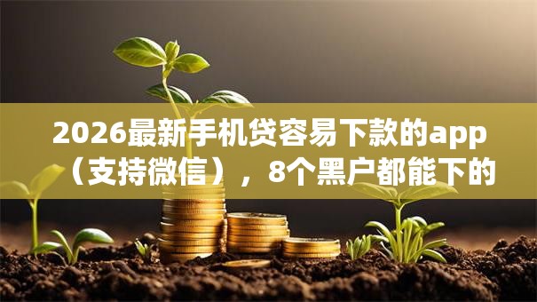 2026最新手机贷容易下款的app（支持微信），8个黑户都能下的口子无私分享