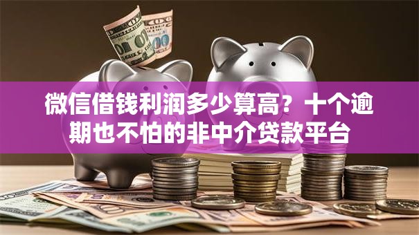 微信借钱利润多少算高？十个逾期也不怕的非中介贷款平台