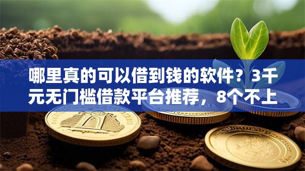 哪里真的可以借到钱的软件？3千元无门槛借款平台推荐，8个不上征信记录的贷款平台盘点
