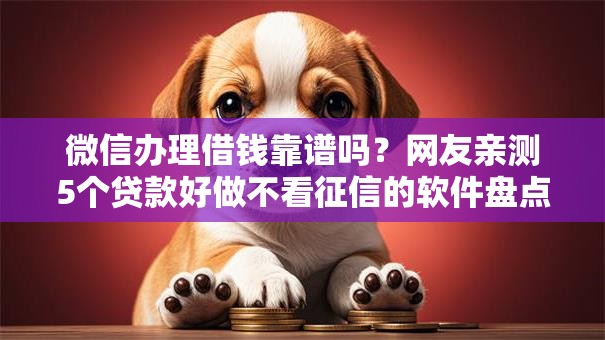 微信办理借钱靠谱吗？网友亲测5个贷款好做不看征信的软件盘点