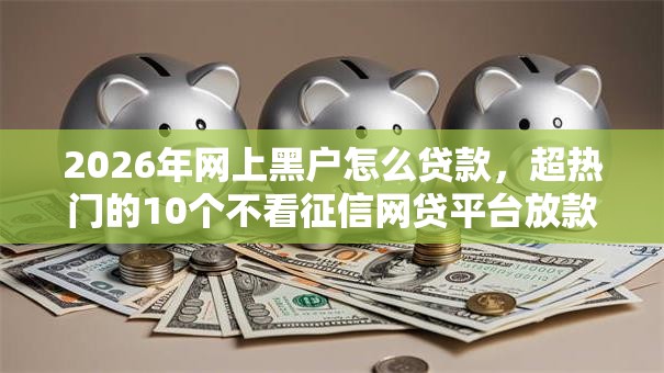 2026年网上黑户怎么贷款,超热门的10个不看征信网贷平台放款快的软件推荐 2026年网上黑户怎么贷款,超热门的10个不看征信网贷平台放款快的软件推荐