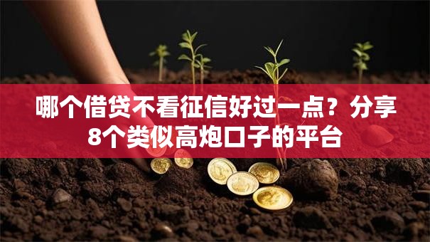 哪个借贷不看征信好过一点？分享8个类似高炮口子的平台