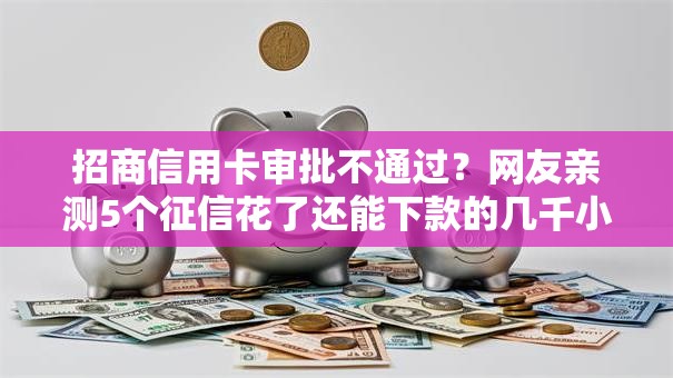 招商信用卡审批不通过？网友亲测5个征信花了还能下款的几千小额度平台盘点