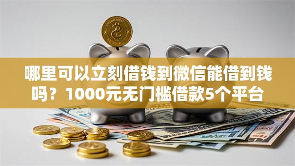 哪里可以立刻借钱到微信能借到钱吗？1000元无门槛借款5个平台推荐