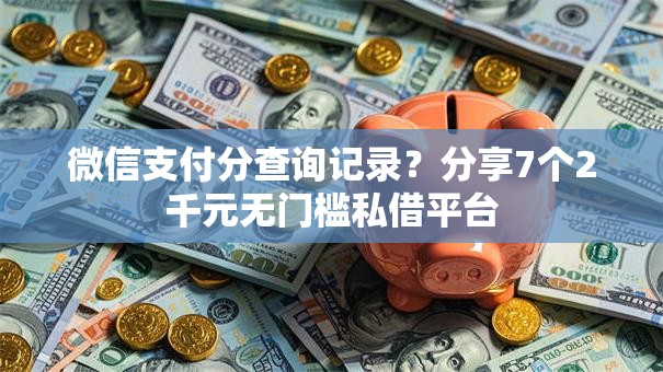 微信支付分查询记录？分享7个2千元无门槛私借平台