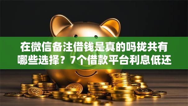 在微信备注借钱是真的吗拢共有哪些选择？7个借款平台利息低还的时间长的详解