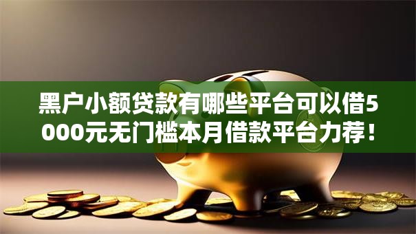 黑户小额贷款有哪些平台可以借5000元无门槛本月借款平台力荐！分享小额网贷口子5000元无门槛借款