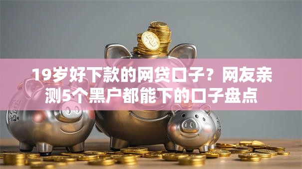 19岁好下款的网贷口子？网友亲测5个黑户都能下的口子盘点