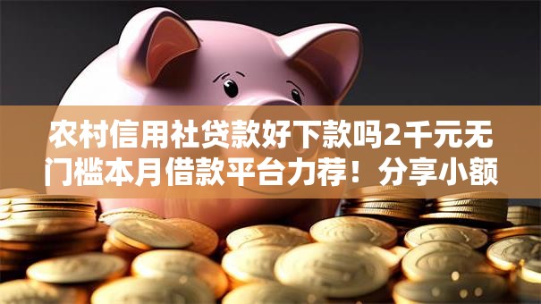 农村信用社贷款好下款吗2千元无门槛本月借款平台力荐！分享小额网贷口子2千元无门槛借款