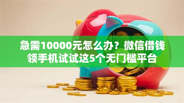 急需10000元怎么办？微信借钱领手机试试这5个无门槛平台