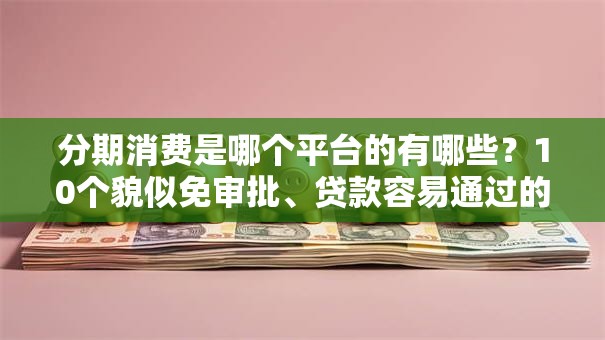 分期消费是哪个平台的有哪些？10个貌似免审批、贷款容易通过的平台合集