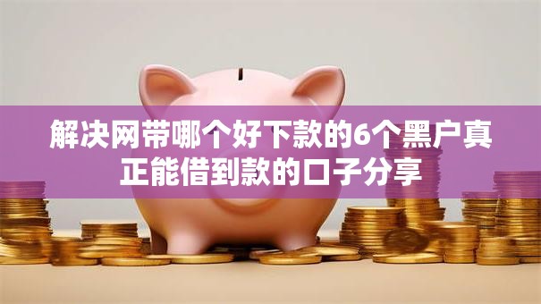 解决网带哪个好下款的6个黑户真正能借到款的口子分享