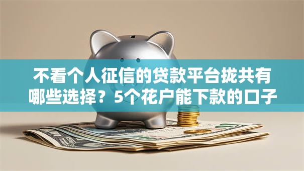 不看个人征信的贷款平台拢共有哪些选择？5个花户能下款的口子详解