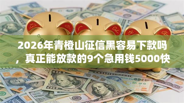 2026年青橙山征信黑容易下款吗，真正能放款的9个急用钱5000快审快贷无需征信app推荐