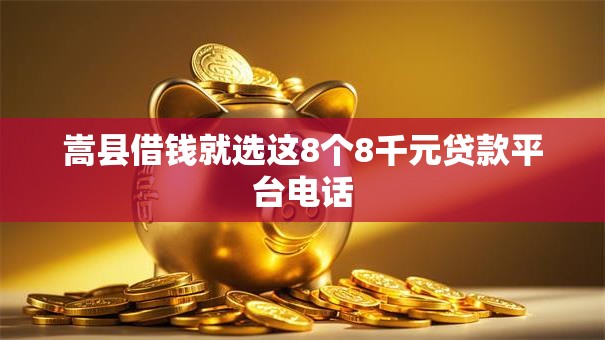 嵩县借钱就选这8个8千元贷款平台电话