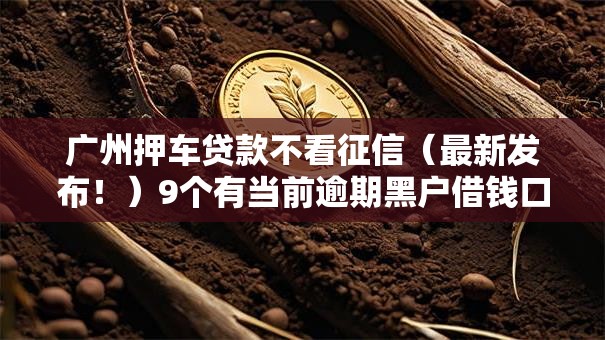 广州押车贷款不看征信（最新发布！）9个有当前逾期黑户借钱口子